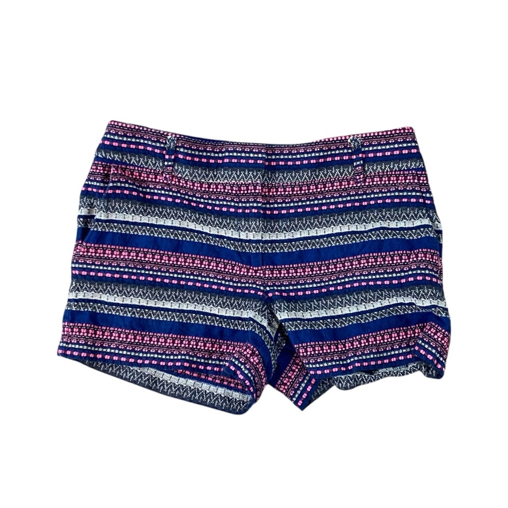 Woman’s Ann Taylor LOFT “the Riviera Short” woven multi pattern shorts size 6